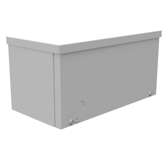 6x12x6 Screw Cover Wireway Type 3R UL Listed Steel Knockouts ANSI 61 Gray Quad D Knockout For Lock