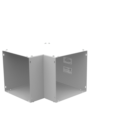 14X9.875x14 Wireway Elbow 90 Side Wall Access ANSI 61 Gray Steel