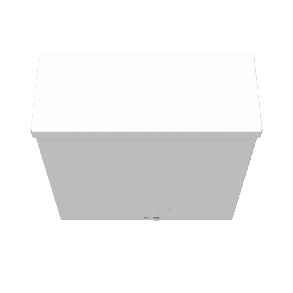 10x4X10 Screw Cover Type 3R UL Steel KO ANSI 61 Gray Quad D KO For Lock Hole In Back