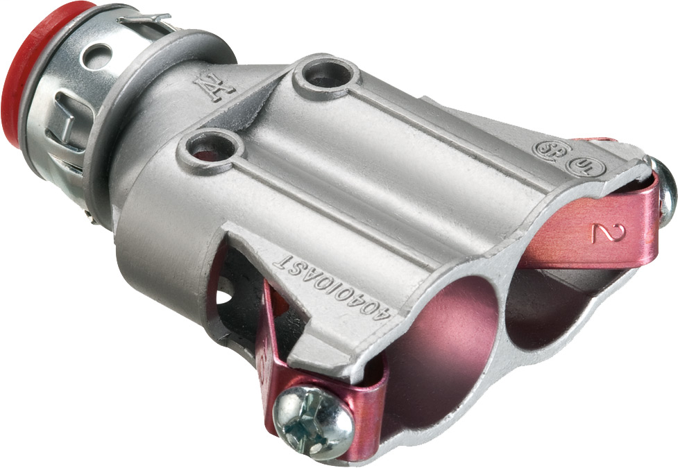 404010AST Straight Type; Die-Cast; Snap-in; 1/2 Inch KO Size; Insulated Throat Type