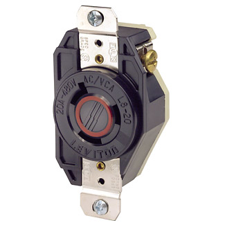 20 Amp, 480 Volt, Flush Mount Locking Receptacle, Industrial Grade