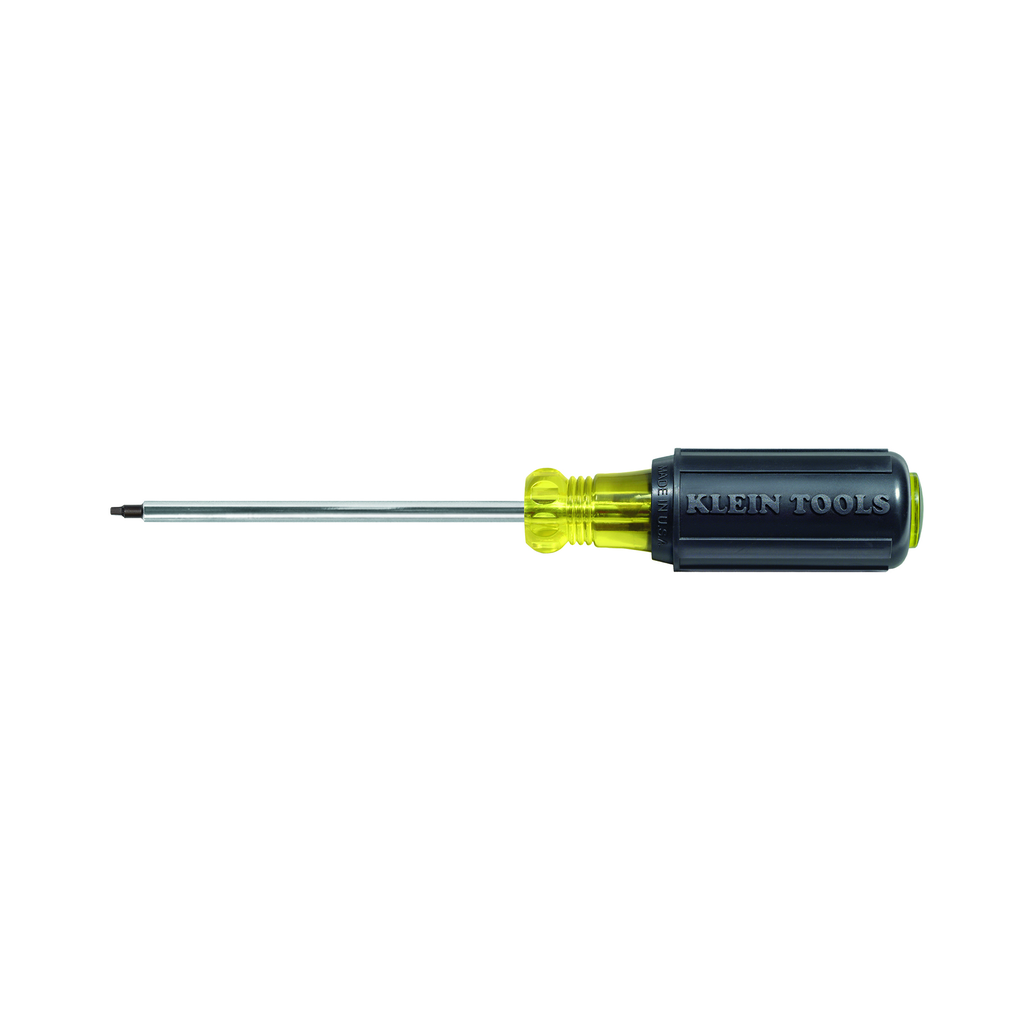 #3 Square Recess Screwdriver, 4-Inch Round Shank