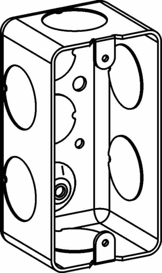 1-7/8" DEEP, 1-GANG DRAWN HANDY BOX WITH 3/4" KO