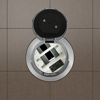 6IN PREWIRED AV PT FLUSH ASSEM AA BRUSHED ALUMINUM