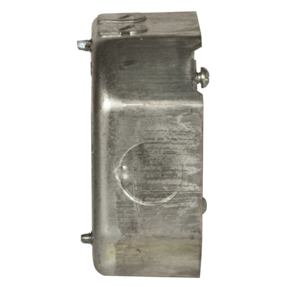 4 in. Octagon Box, Drawn, 1-1/2 in. Deep, Three 1/2 in. KO's & AC/MC/Flex Clamps