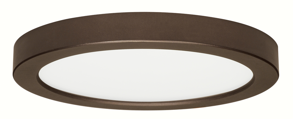 18.5 watt; 9" Flush Mount LED Fixture; 2700K; Round Shape; Bronze Finish; 120 volts