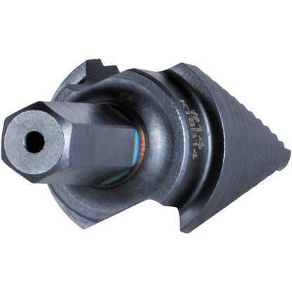 12-Step Drill Bit, 3/8-Inch Hex, Double Straight Flute, 3/16-Inch to 7/8-Inch