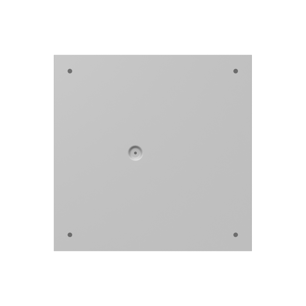 12x4X12 Screw Cover Type 1 UL Steel No KO Gray Cover w/ Teardrop Slots Holes In Back