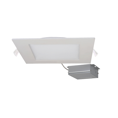 24 watt LED Direct Wire Downlight; Edge-lit; 8 inch; 4000K; 120 volt; Dimmable; Square; Remote Driver