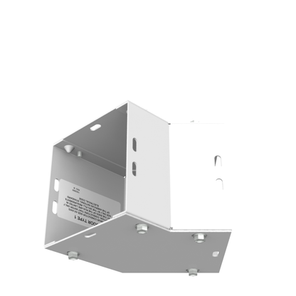 6.187x4X5.469 Wireway Elbow 45 Side Wall Access ANSI 61 Gray Steel