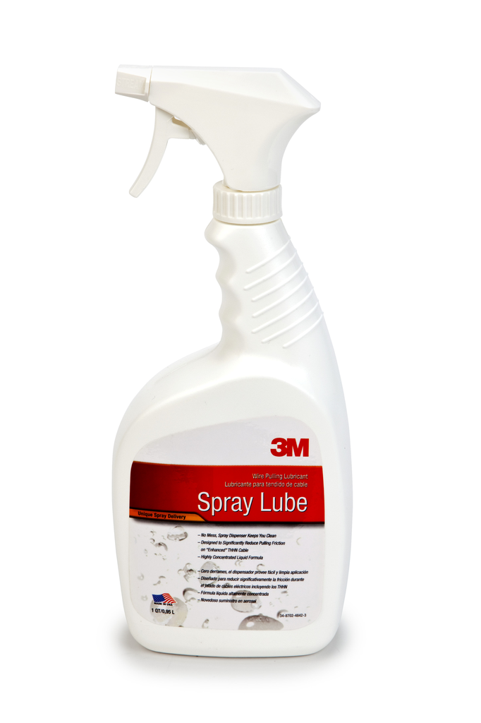 3M Wire Pulling Lubricant Spray WLS-QT, excellent cling and wetting properties, 12 Bottles/Case