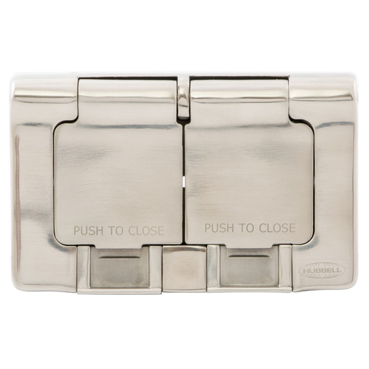 1 Gang, Stainless Steel Duplex Cover, 4X