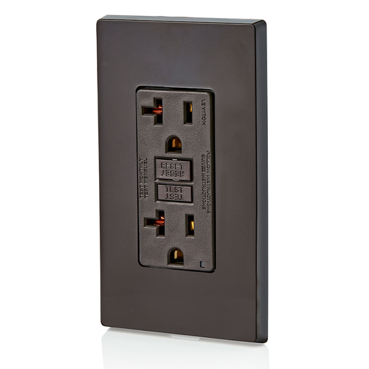 20 Amp, Self Test, Non Tamper-Resistant GFCI Outlet with LED Indicator Light