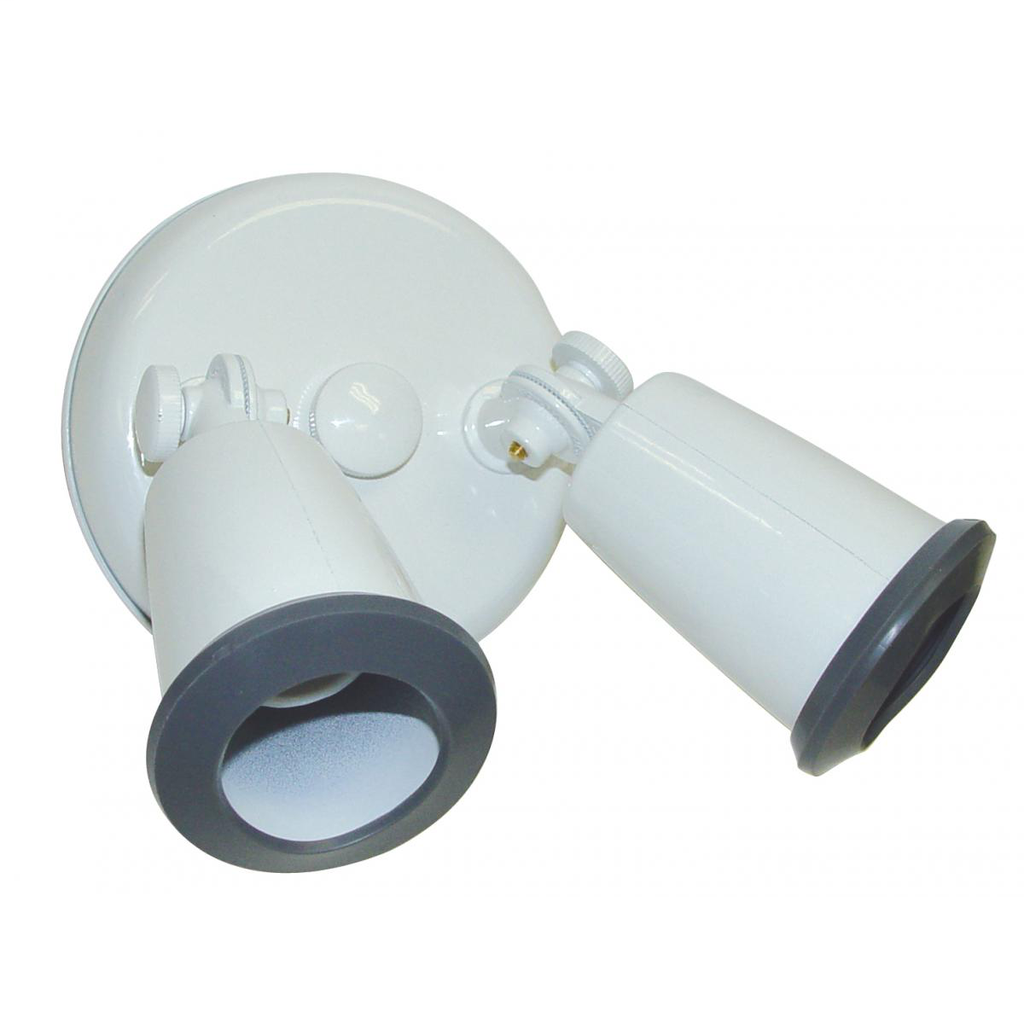 2 Light - 14" Flood Light - PAR38 Holder w/ Adjustable Swivel - White
