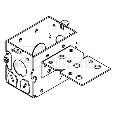 3"X2" Gangable Switch Boxes 2-1/2" Deep with MC Clamps