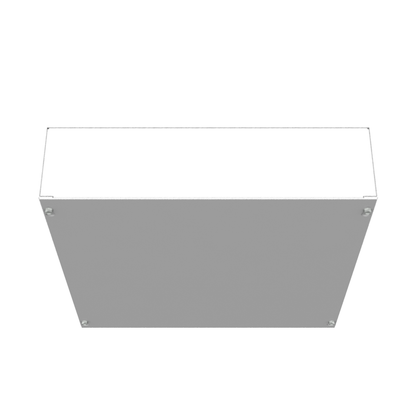 16x4X16 Screw Cover Type 1 UL Steel No KO Gray Cover w/ Teardrop Slots Holes In Back