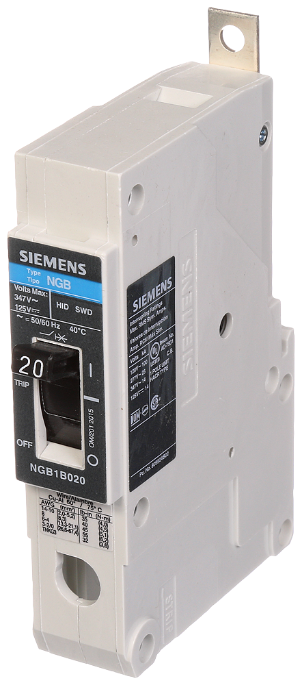 BREAKER NGB 1P 20A 347V 14KA LD LUG