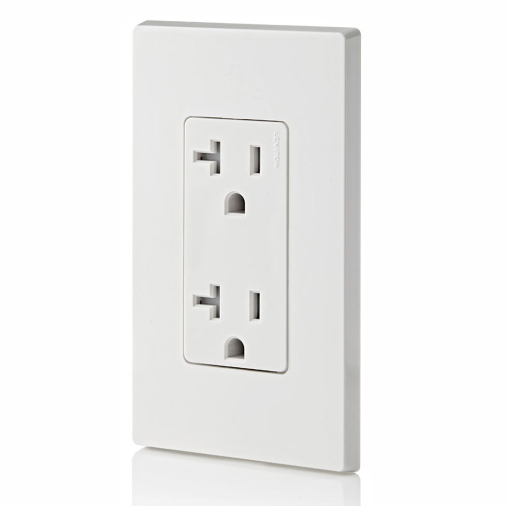 20 Amp Decora Tamper-Resistant Duplex Outlet/Receptacle, Grounding