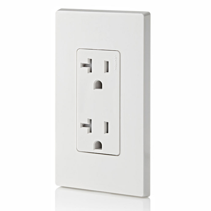 20 Amp Decora Tamper-Resistant Duplex Outlet/Receptacle, Grounding