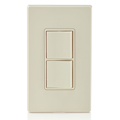 15 Amp Decora Single-Pole / Single-Pole Combination Switch, Grounding, Light Almond