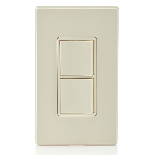 15 Amp Decora Single-Pole / Single-Pole Combination Switch, Grounding, Light Almond