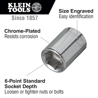 7/32-Inch Standard 6-Point Socket, 1/4-Inch Drive