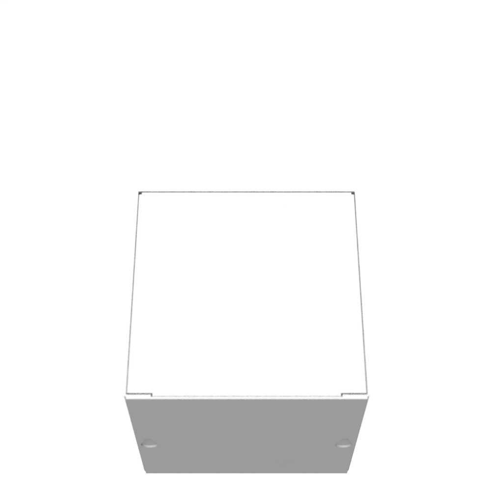 6x6x6 Screw Cover Type 1 UL Steel No KO Gray Cover w/ Teardrop Slots Holes In Back