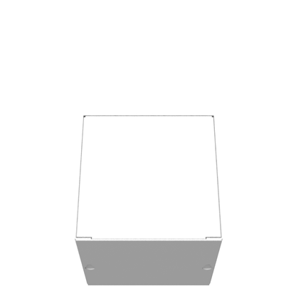 6x6x6 Screw Cover Type 1 UL Steel No KO Gray Cover w/ Teardrop Slots Holes In Back