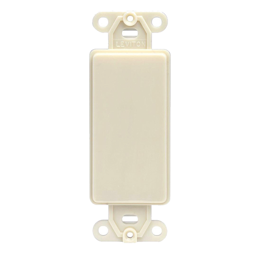 1-Gang Decora Blank Insert, Ivory