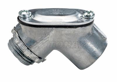 3/4" Rigid To Box 90° Pull Elbows Zinc With Gasket