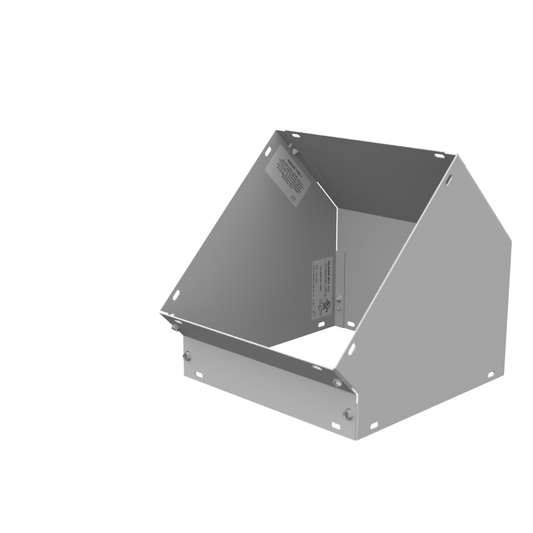 10.469x10x10.25 Wireway Elbow 45 Corner ANSI 61 Gray Steel