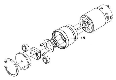 52048132, Battery Powered Crimping Tool Motor Assembly