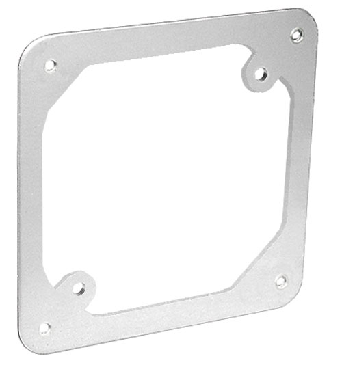 52C1-OCT - Four Sq. w/ Two 8-32 Mounting Holes adapts Octagon/Round box, 25 Pak