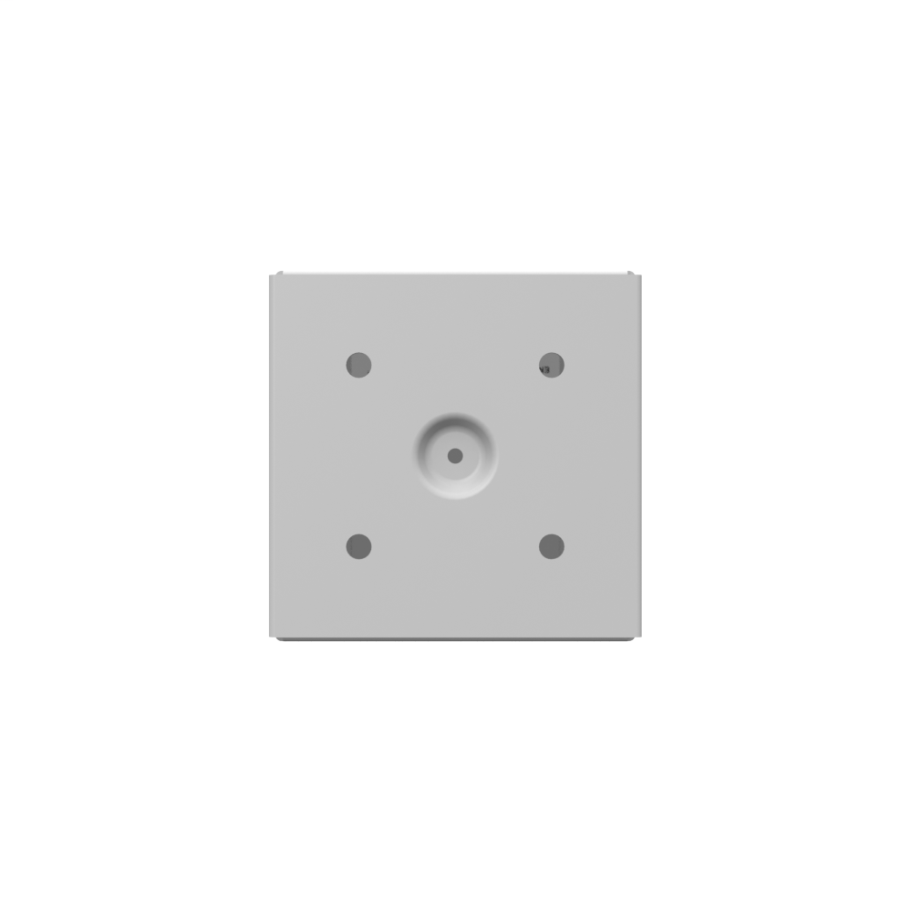 4X4X4 Screw Cover Type 1 UL Steel KOs Gray Cover w/Teardrop Slots Holes In Back