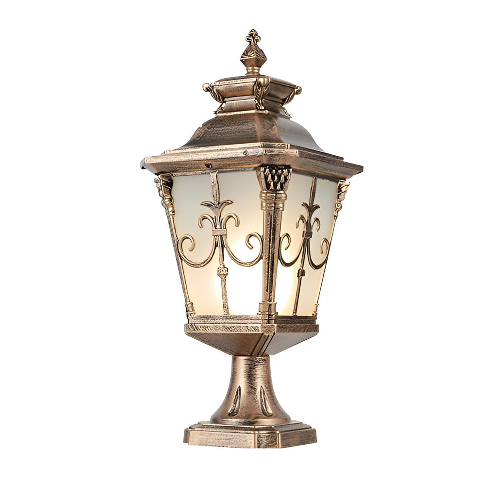 [Open-Box]Retro Pattern Waterproof LED European Style Solar Fence Post Lights