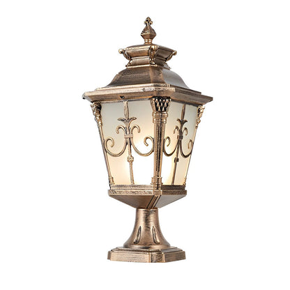 [Open-Box]Retro Pattern Waterproof LED European Style Solar Fence Post Lights