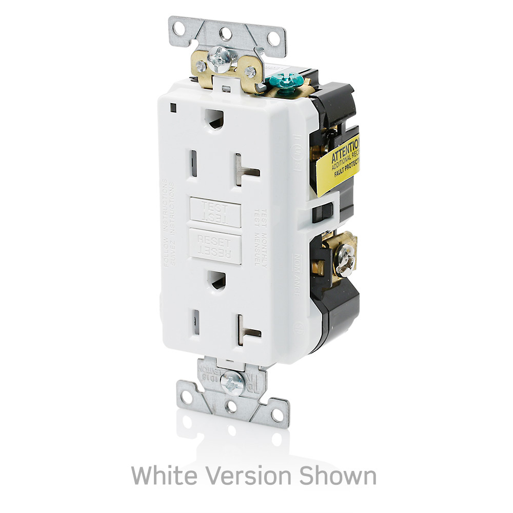 20 Amp, SmartlockPro® GFCI Receptacle/Outlet, Industrial Grade, Tamper-Resistant