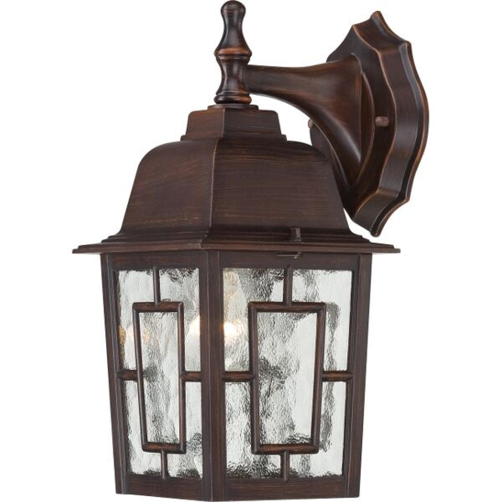 Banyan - 1 Light - 12" Outdoor Wall with Clear Water Glass, Color retail packaging
