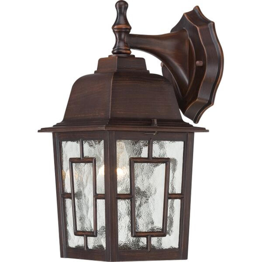 Banyan - 1 Light - 12" Outdoor Wall with Clear Water Glass, Color retail packaging