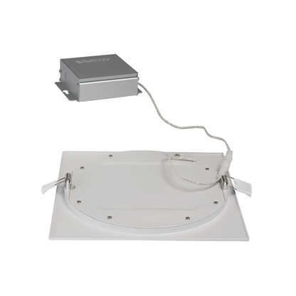 24 watt LED Direct Wire Downlight; Edge-lit; 8 inch; 4000K; 120 volt; Dimmable; Square; Remote Driver