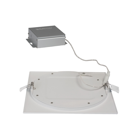 24 watt LED Direct Wire Downlight; Edge-lit; 8 inch; 4000K; 120 volt; Dimmable; Square; Remote Driver