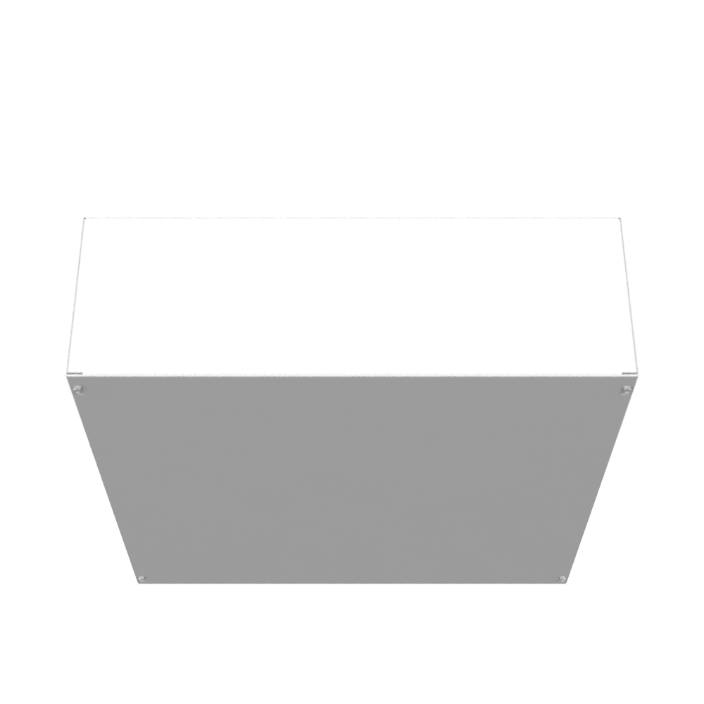 24X8x24 Screw Cover Type 1 UL Steel No KO Gray Cover w/ Teardrop Slots Holes In Back