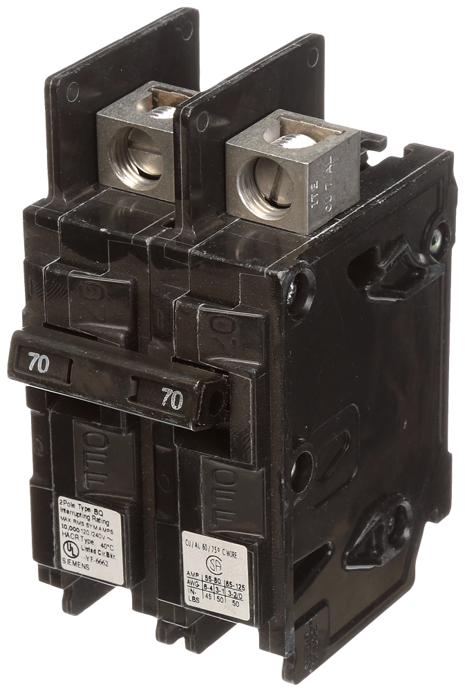 BRKR BQ 2P 120/240V 70A 10K LUG
