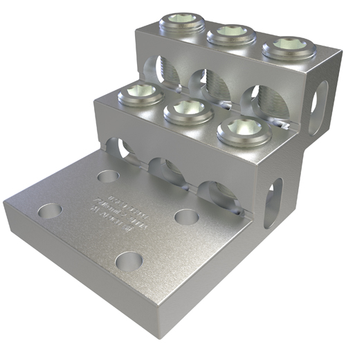Aluminum Panelboard Lug, Conductor Range 750-2, 3/8" Bolt