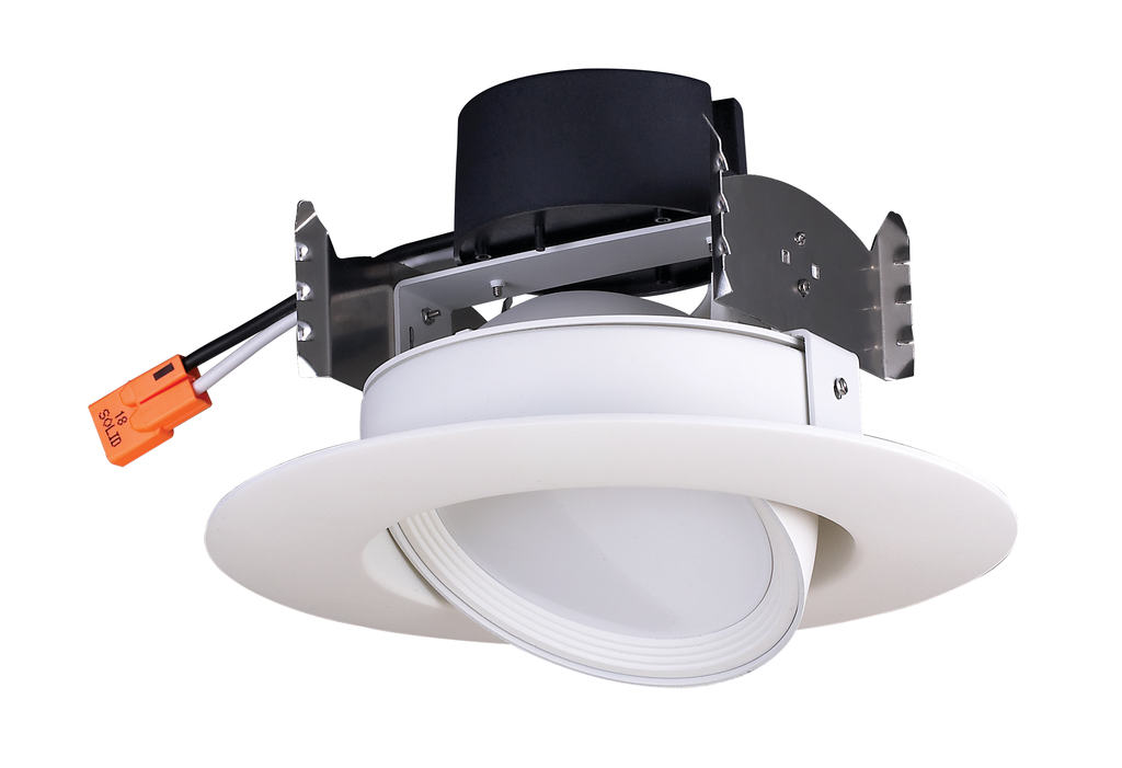 9.5 watt LED Directional Retrofit Downlight - Gimbaled; 4"; 3000K; 90' Beam spread; 120 volts; Dimmable
