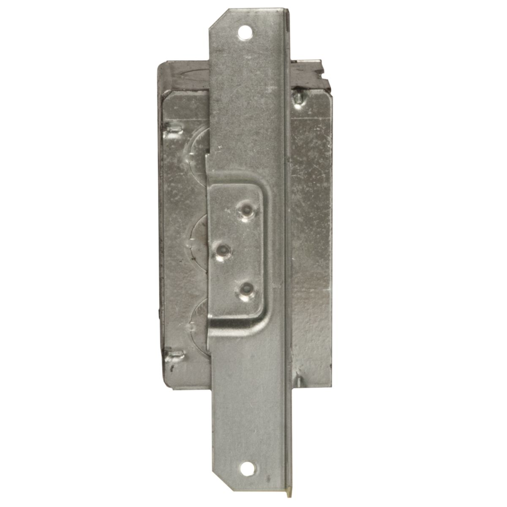 4 in. x 2 in. Handy Box, Welded, 2-1/8 in. Deep, Eight 1/2 in. KO's, A Bracket