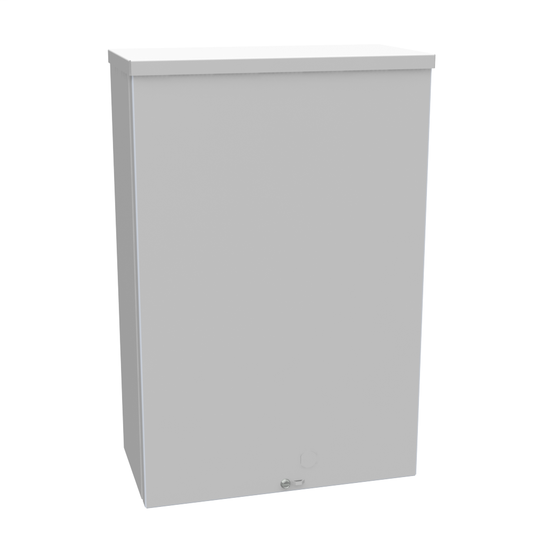 18x6x12 Screw Cover Type 3R UL Listed Steel Knockouts ANSI 61 Gray Quad D Knockout For Lock Emboss Mounting Hole In Back