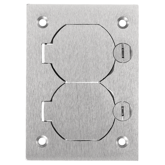1-Gang Cover, Rectangular, Duplex Flap, Aluminum