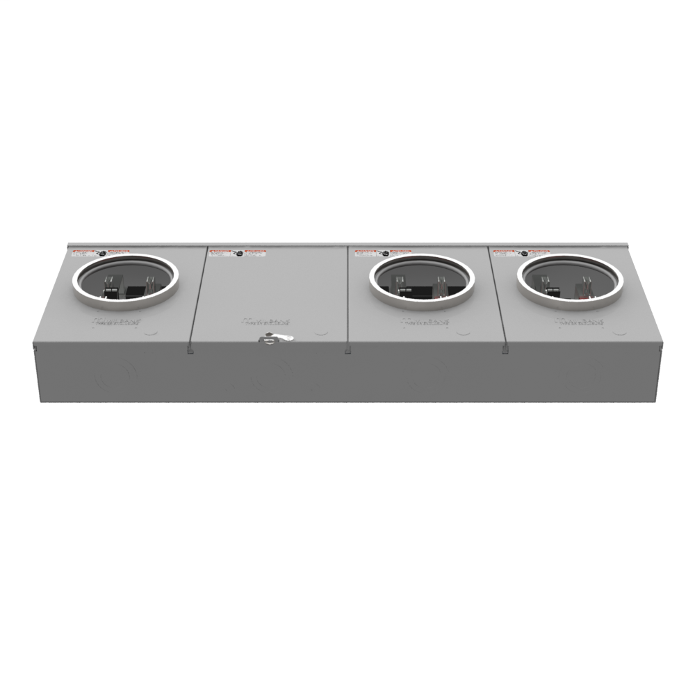 5 Terminal Ring Type Small Closing Plate 3 Position Single Connector 4-600kcmil 7-8 In Barrel Lock Ground With Bracket Provision
