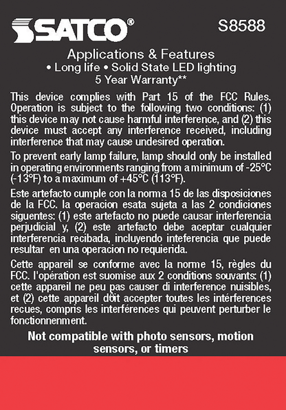 6.5 Watt; LED MR16 LED; 2700K; 40 deg. Beam Angle; GU10 base; 120 Volt